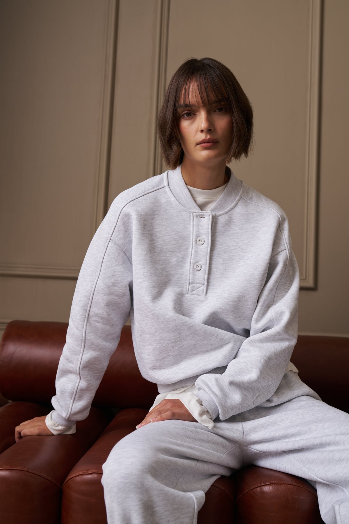 HENLEY CREW - GREY MARL