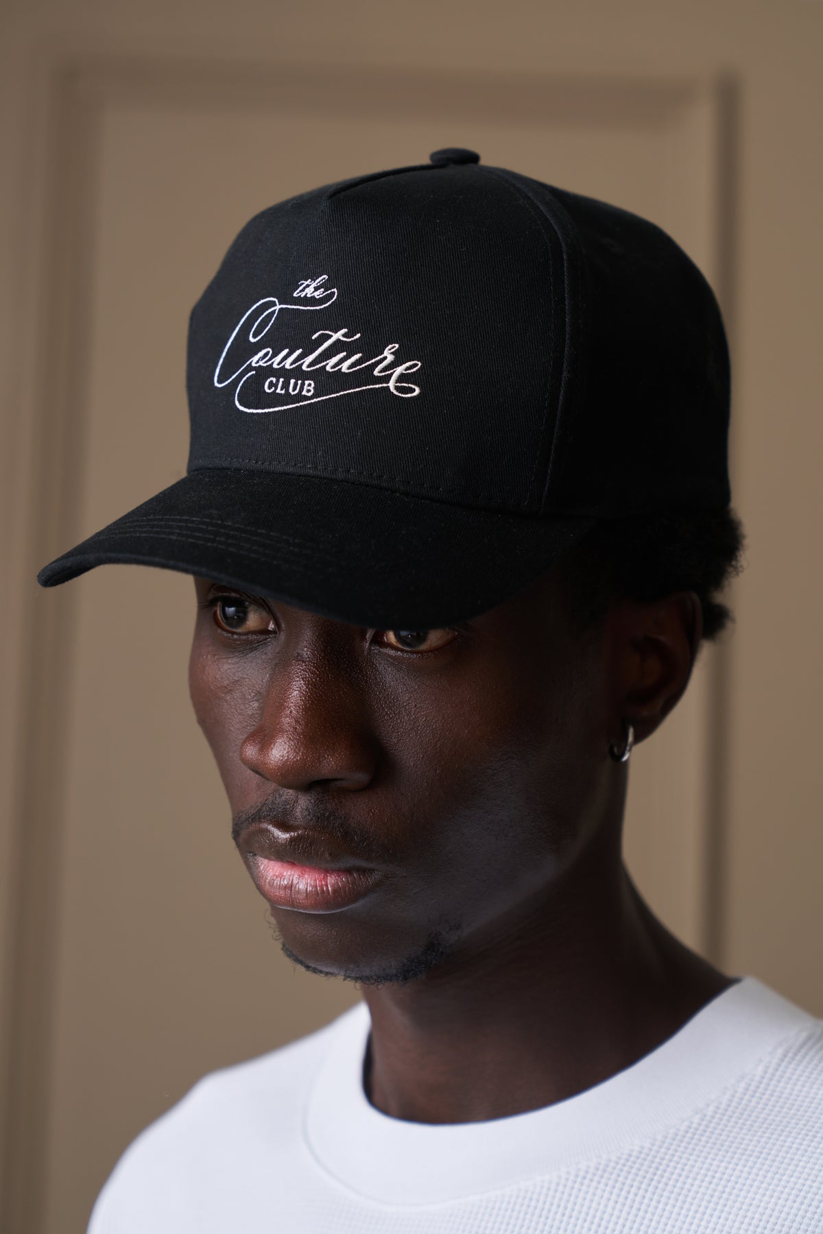 PRIVATE MEMBERS CLUB SCRIPT CAP - BLACK