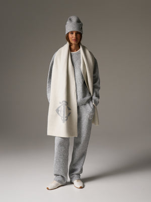 MONOGRAM SCARF - OFF WHITE