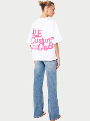 MULTI FONT RELAXED T-SHIRT - PINK