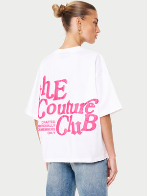 MULTI FONT RELAXED T-SHIRT - PINK