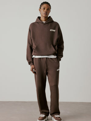 RETRO SPORT CTRE GRAPHIC HOODIE - BROWN