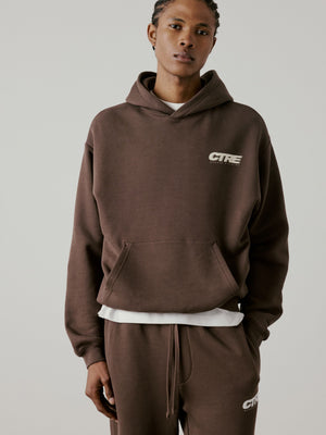 RETRO SPORT CTRE GRAPHIC HOODIE - BROWN
