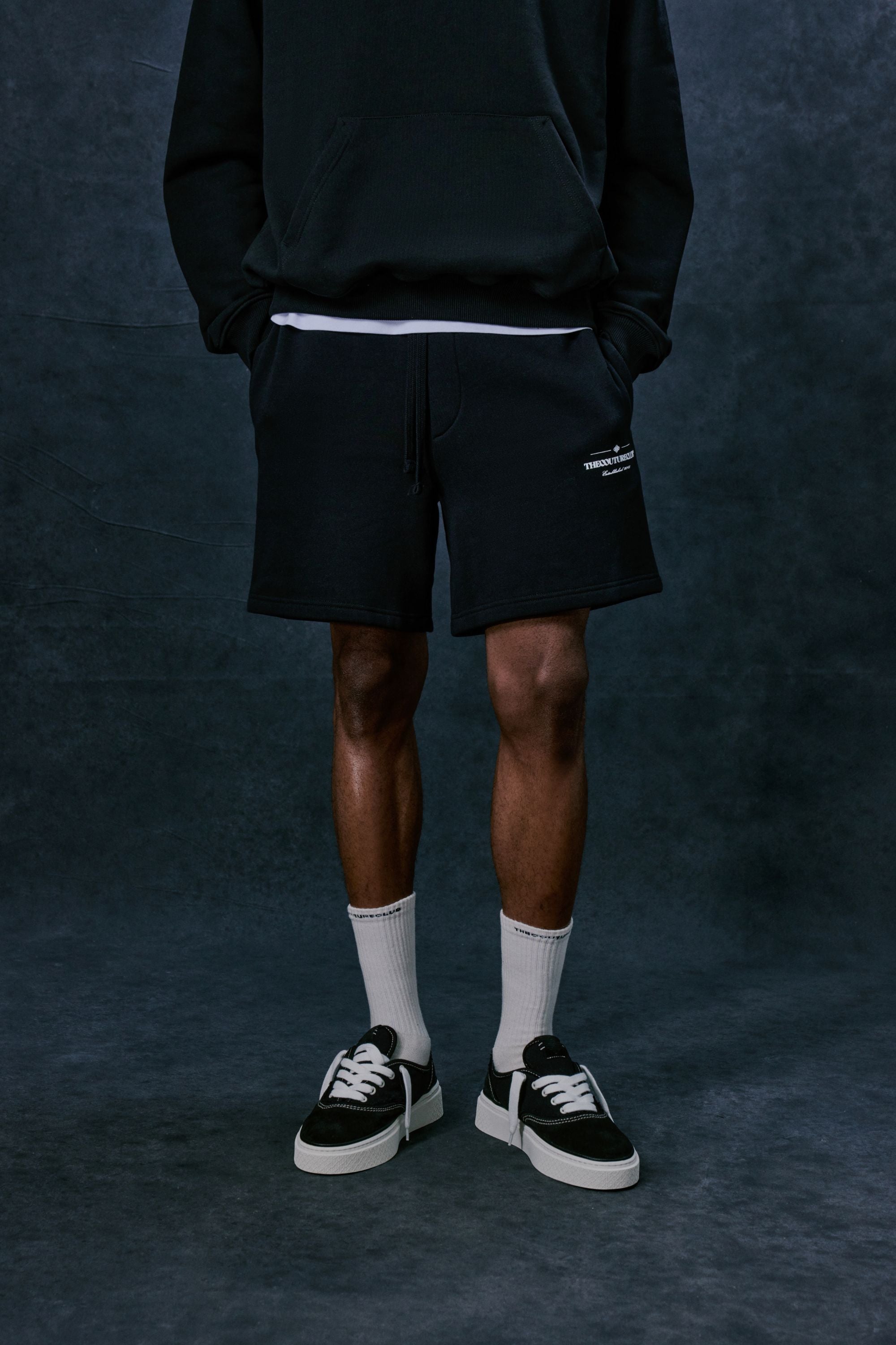 COPYRIGHT MULTI GRAPHIC SHORTS - BLACK