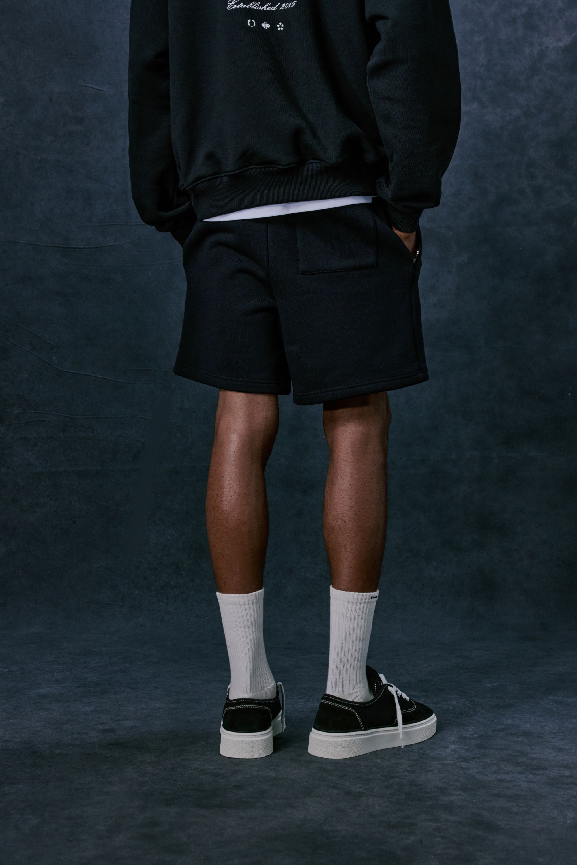 COPYRIGHT MULTI GRAPHIC SHORTS - BLACK