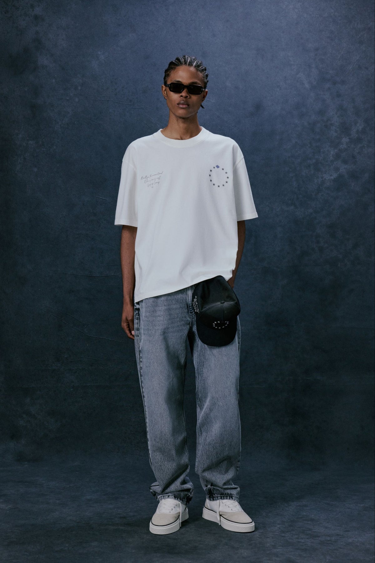 Men's Legacy Graphic T-Shirt in White – full-length model shot