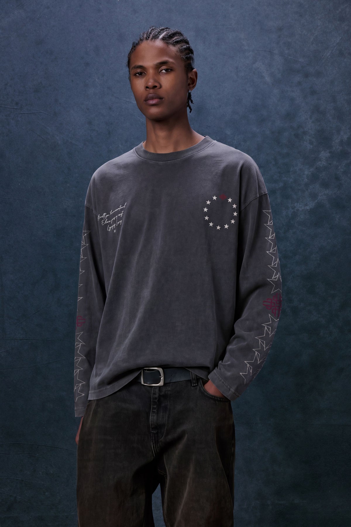 LEGACY GRAPHIC LONG SLEEVE T-SHIRT - WASHED BLACK