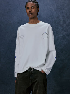 LEGACY GRAPHIC LONG SLEEVE T-SHIRT - WHITE