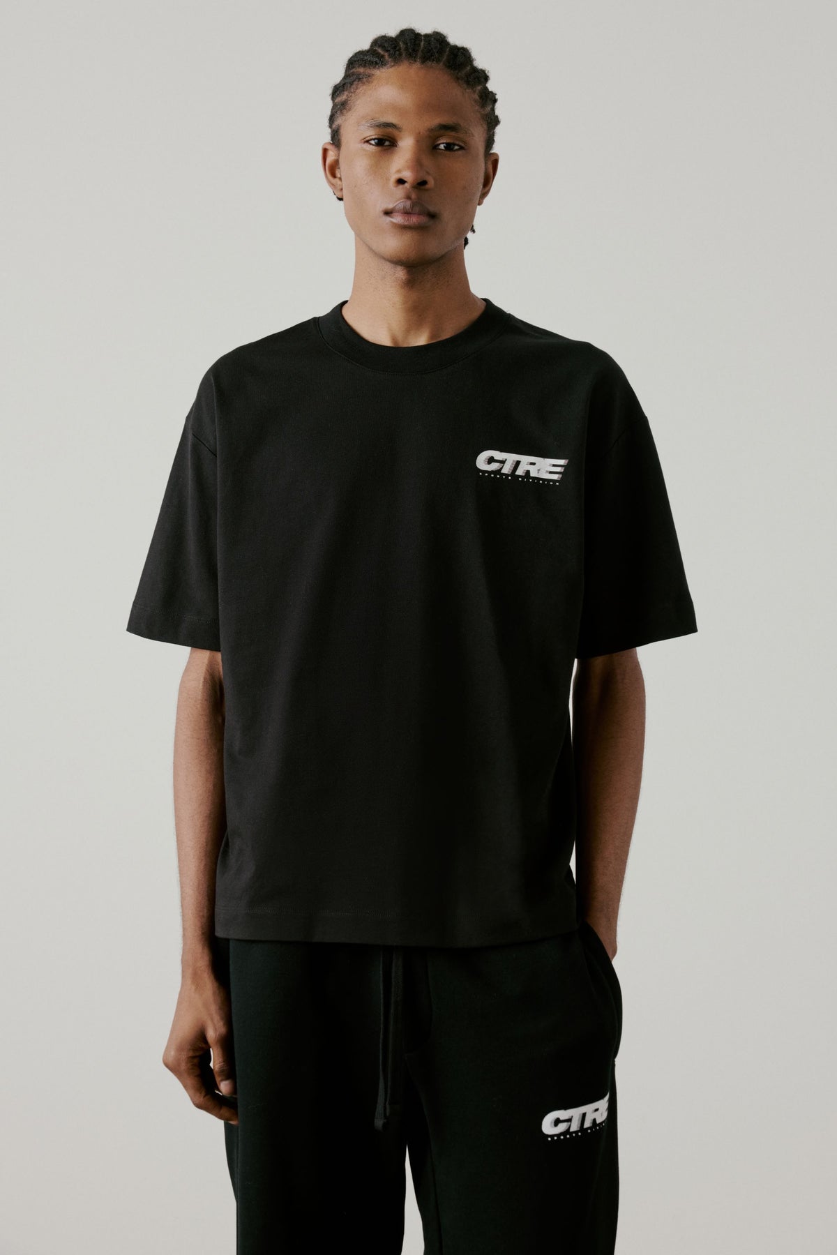 RETRO SPORT CTRE GRAPHIC T-SHIRT - BLACK