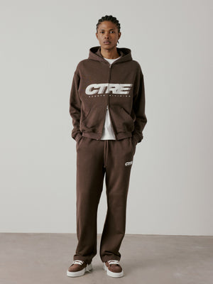 RETRO SPORT CTRE GRAPHIC JOGGER - BROWN