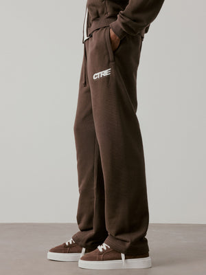 RETRO SPORT CTRE GRAPHIC JOGGER - BROWN