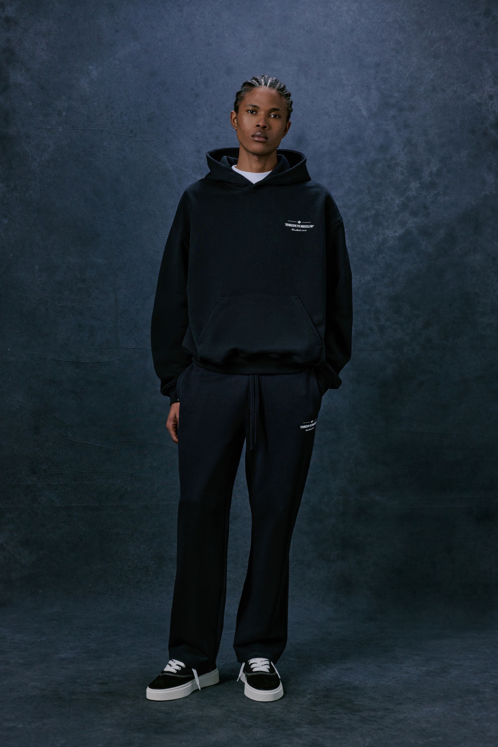 COPYRIGHT MULTI GRAPHIC HOODIE - BLACK