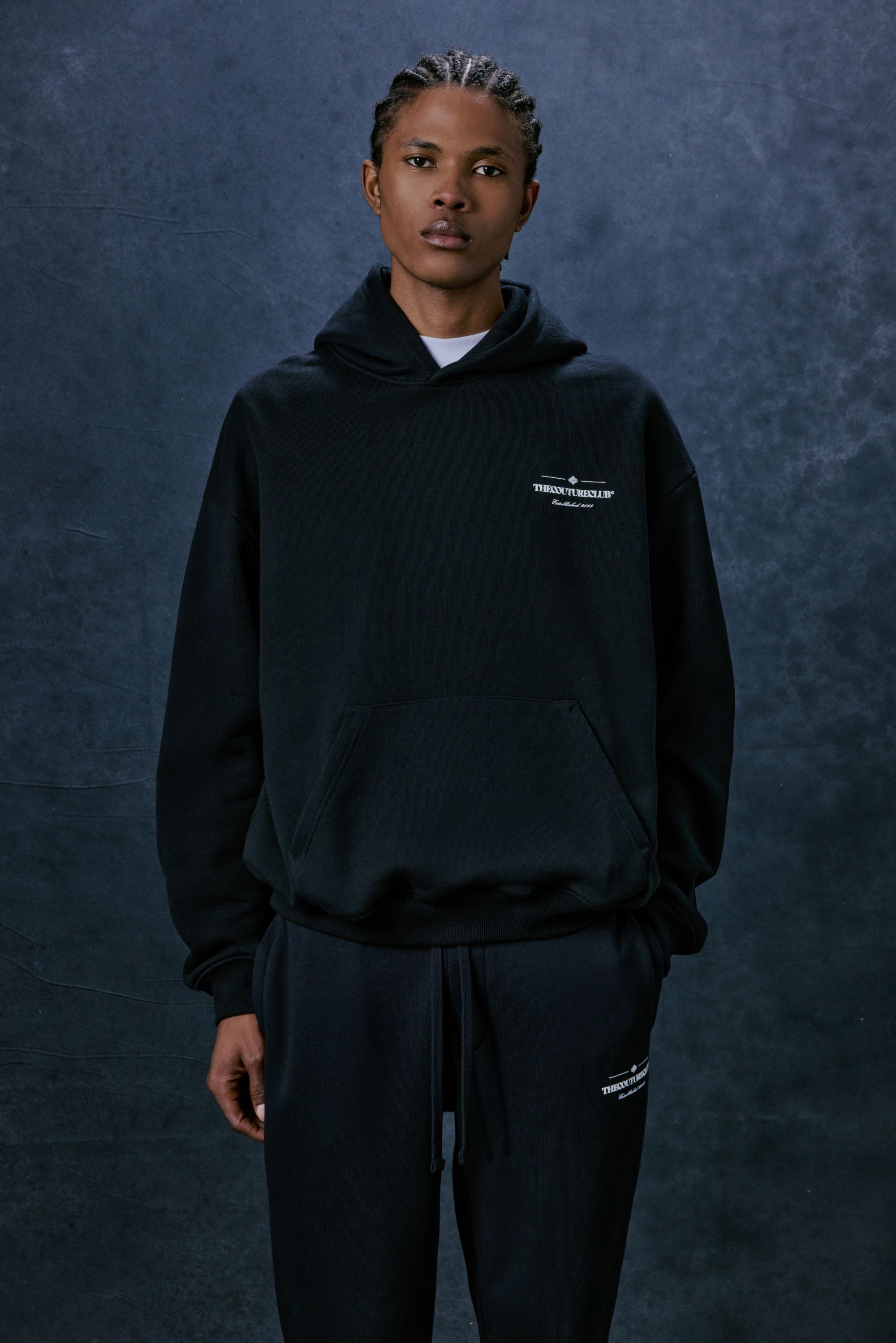 COPYRIGHT MULTI GRAPHIC HOODIE - BLACK