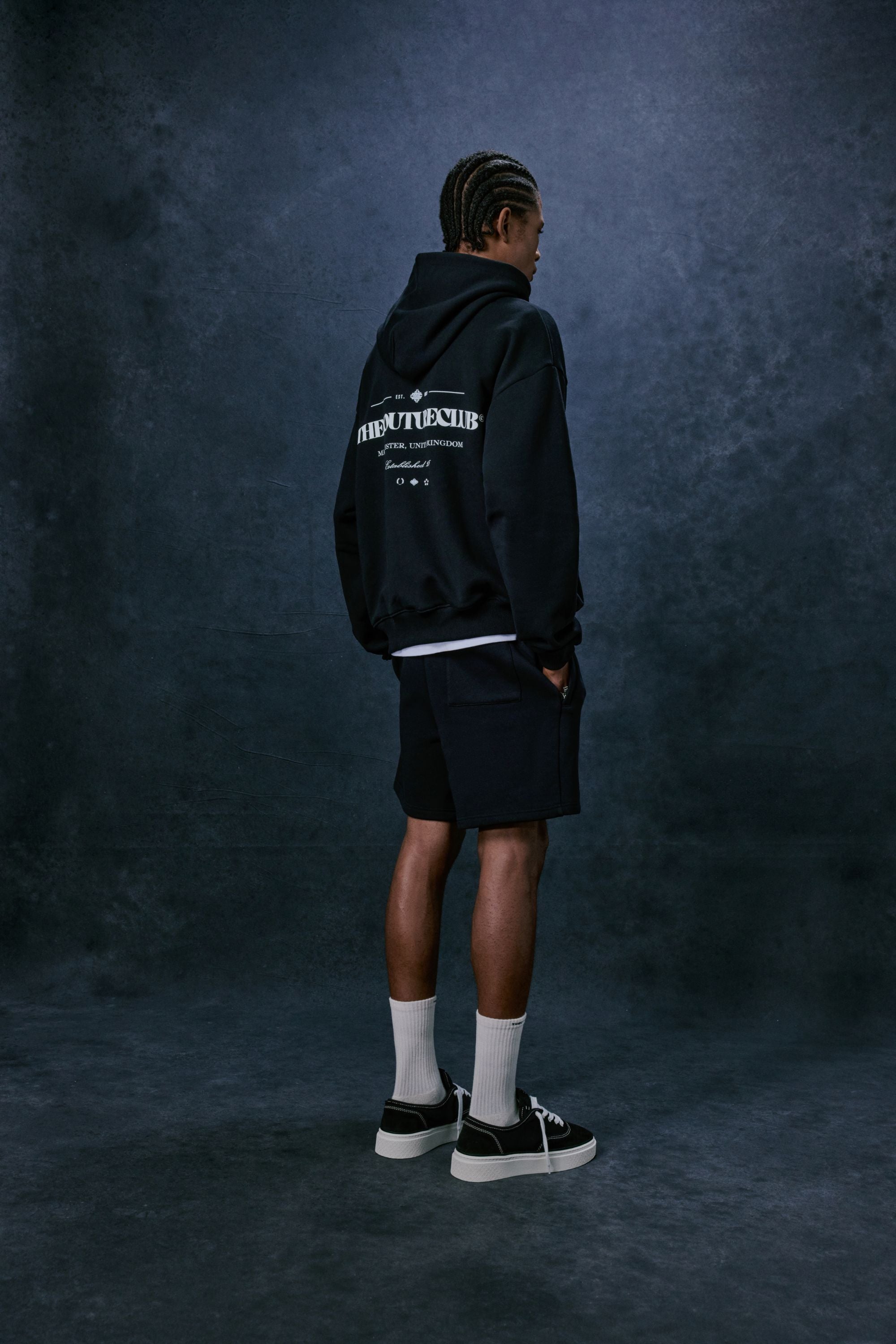COPYRIGHT MULTI GRAPHIC HOODIE - BLACK