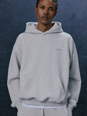 COPYRIGHT MULTI GRAPHIC HOODIE - GREY MARL