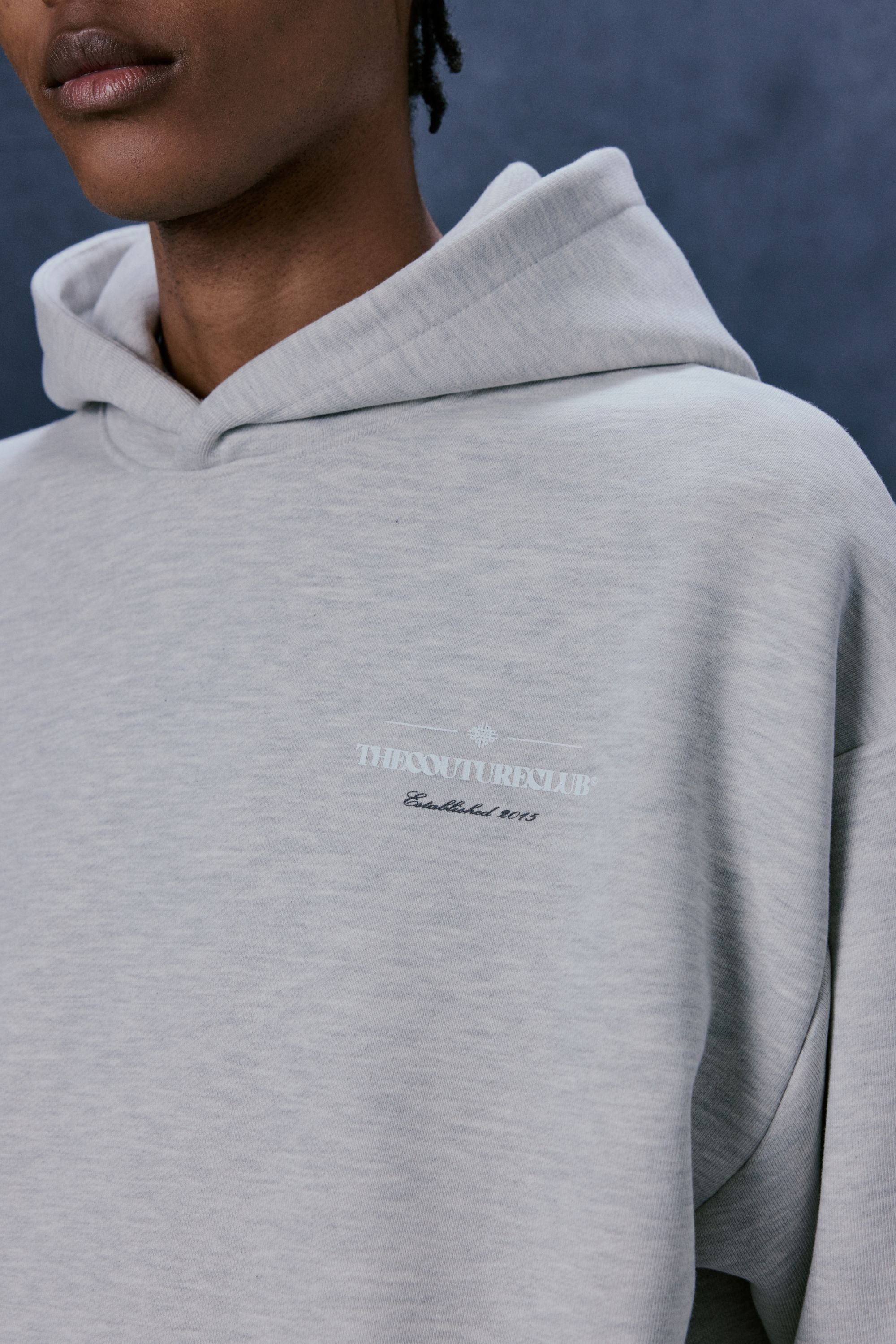 COPYRIGHT MULTI GRAPHIC HOODIE - GREY MARL