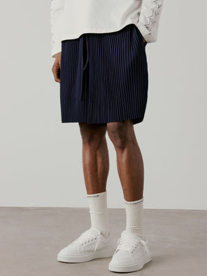 PLISSE SHORTS - NAVY