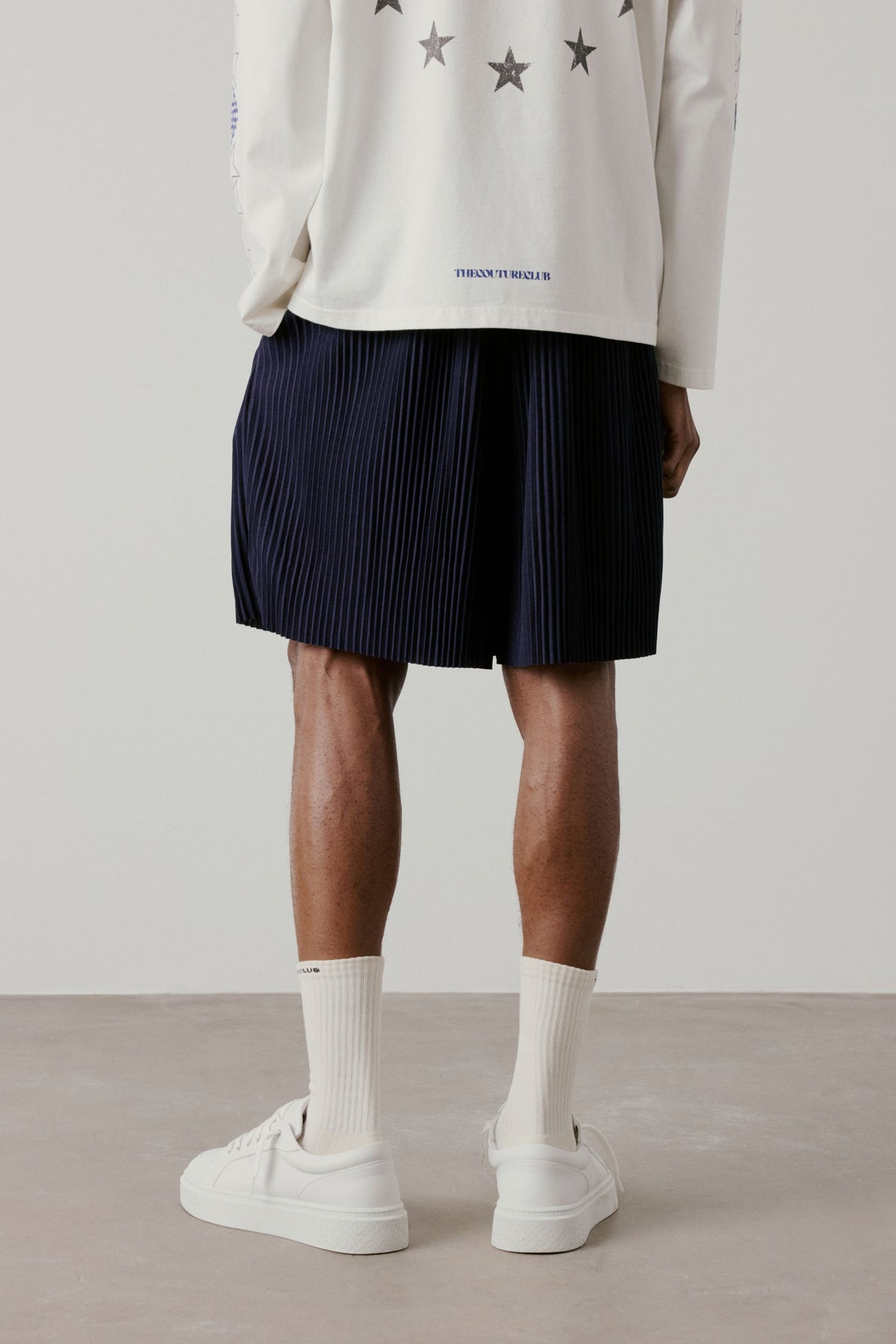 PLISSE SHORTS - NAVY