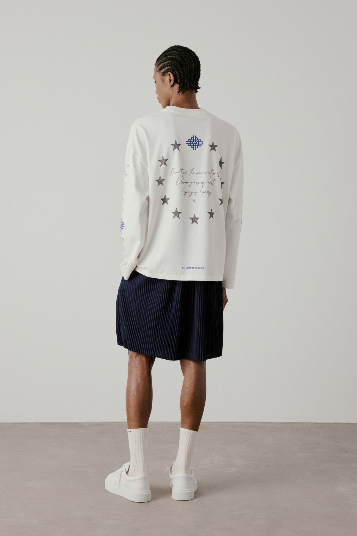 PLISSE SHORTS - NAVY