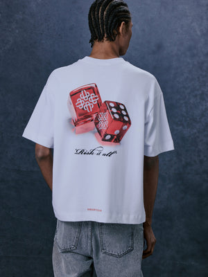 DICE EMBLEM GRAPHIC T-SHIRT - WHITE