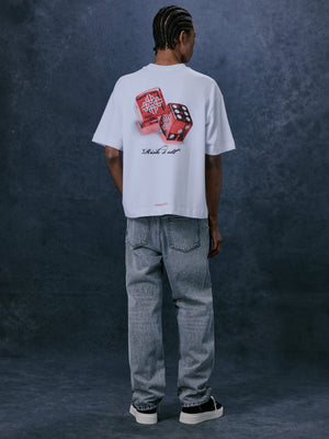 DICE EMBLEM GRAPHIC T-SHIRT - WHITE