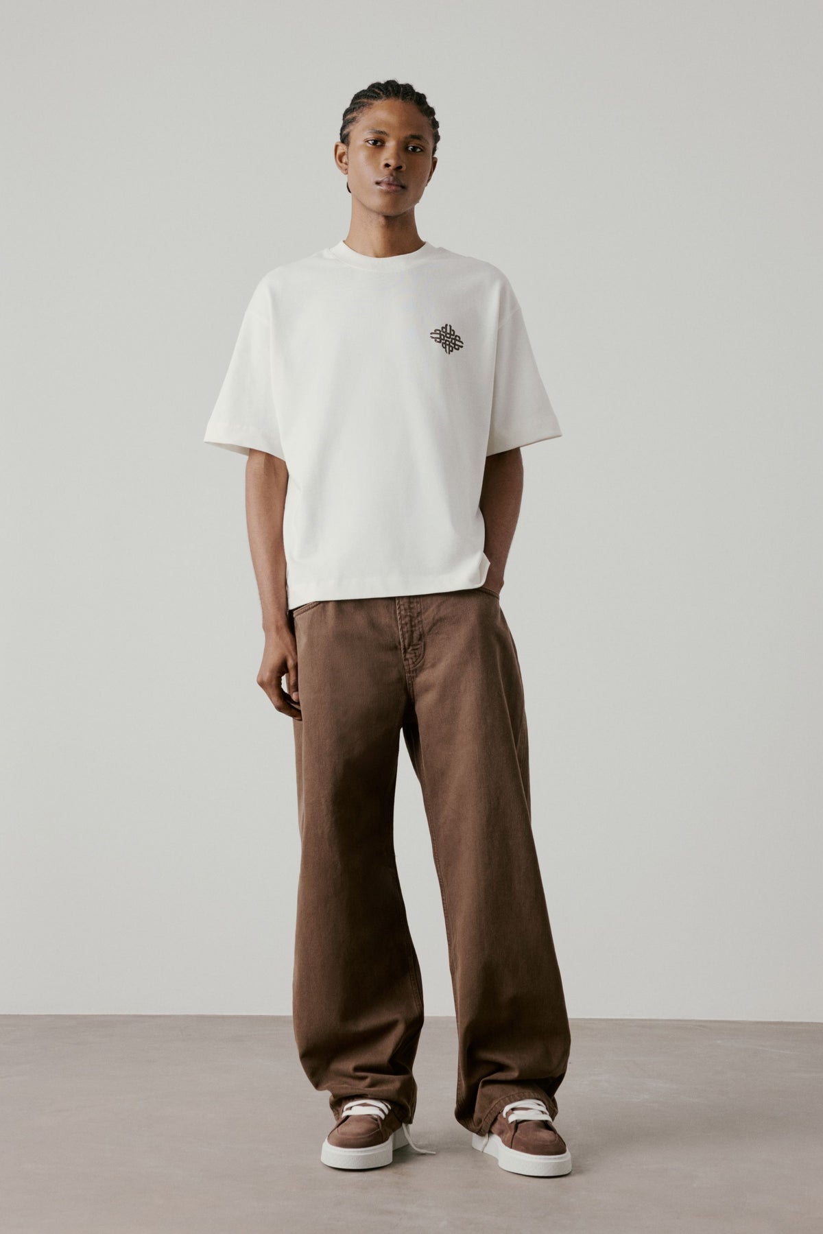 VINTAGE PRINT EMBLEM T-SHIRT - OFF WHITE