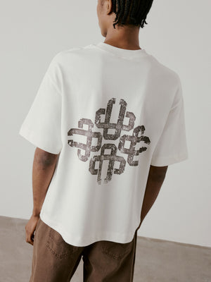 VINTAGE PRINT EMBLEM T-SHIRT - OFF WHITE