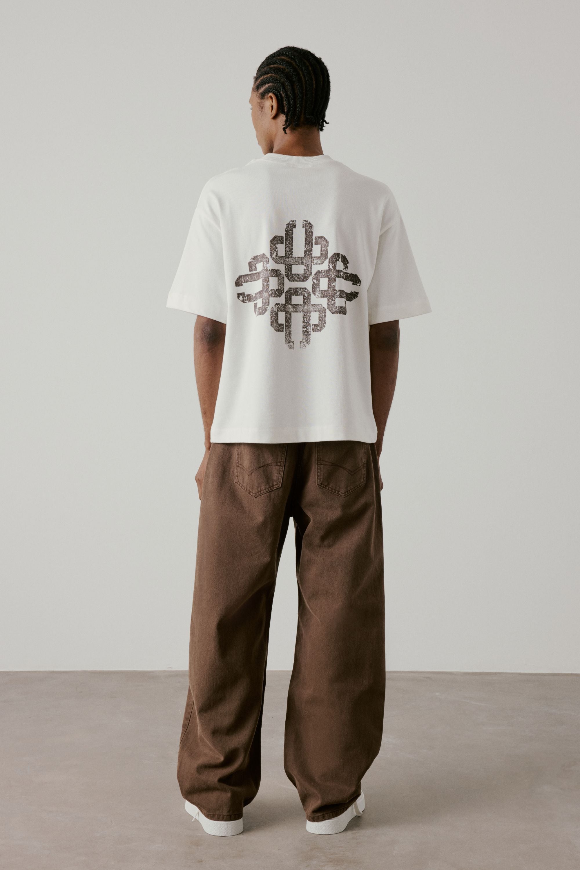 VINTAGE PRINT EMBLEM T-SHIRT - OFF WHITE