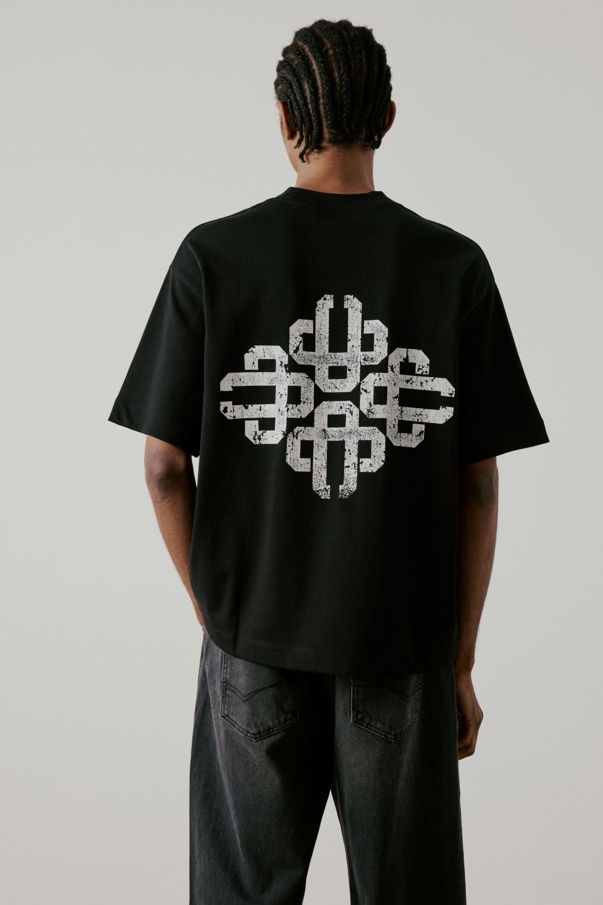 VINTAGE PRINT EMBLEM T-SHIRT - BLACK