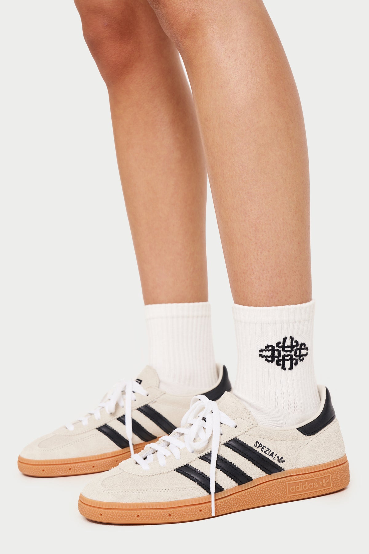 EMBLEM SPORT SOCK - WHITE – The Couture Club