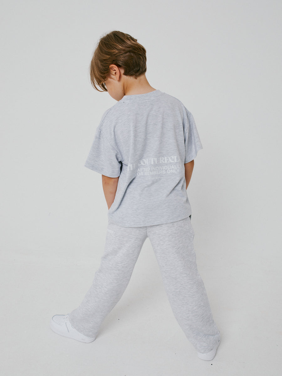 The Couture Club Kids Raw Seam Members Only Joggers in Grey