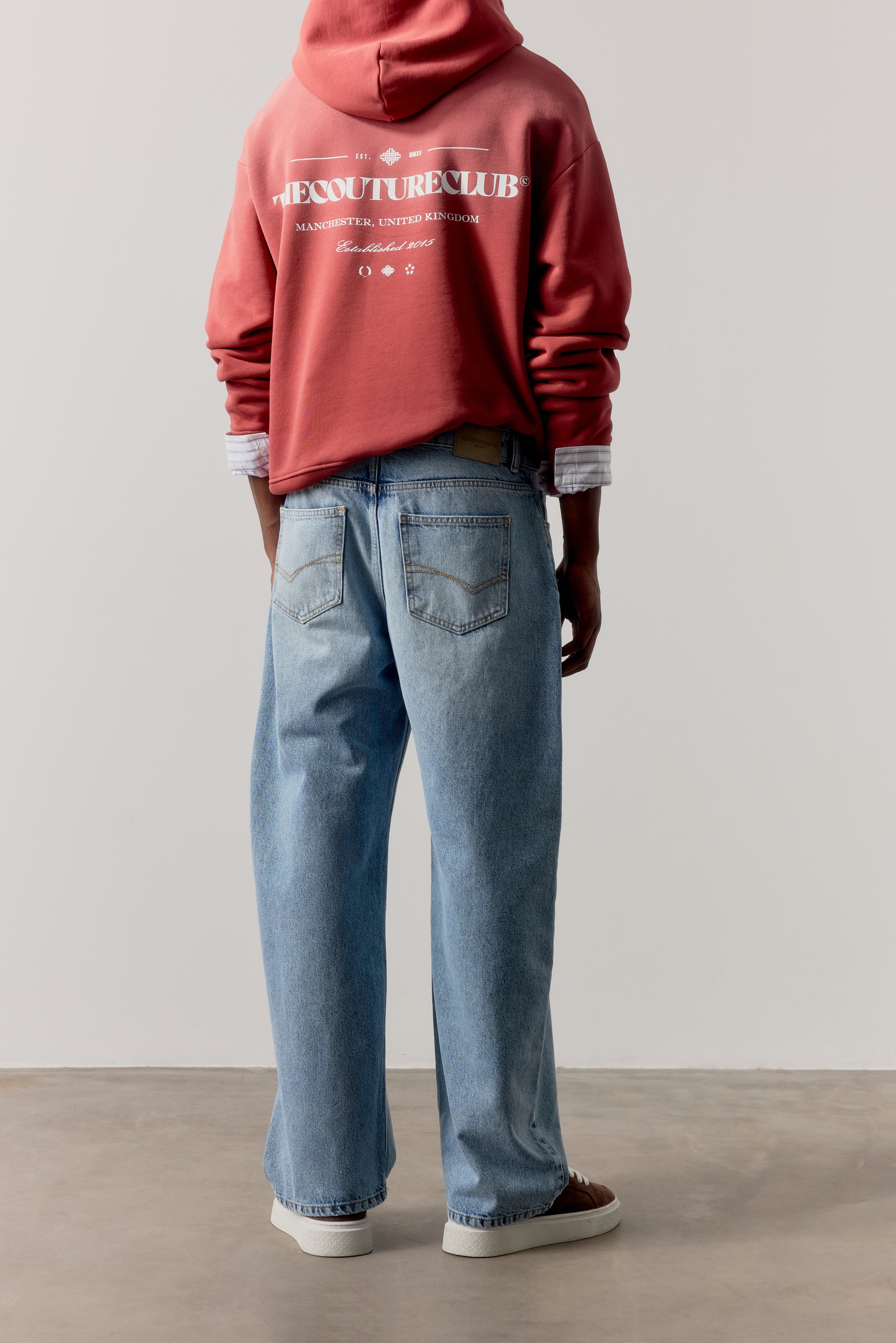 SKATER JEANS - MID STONE WASH