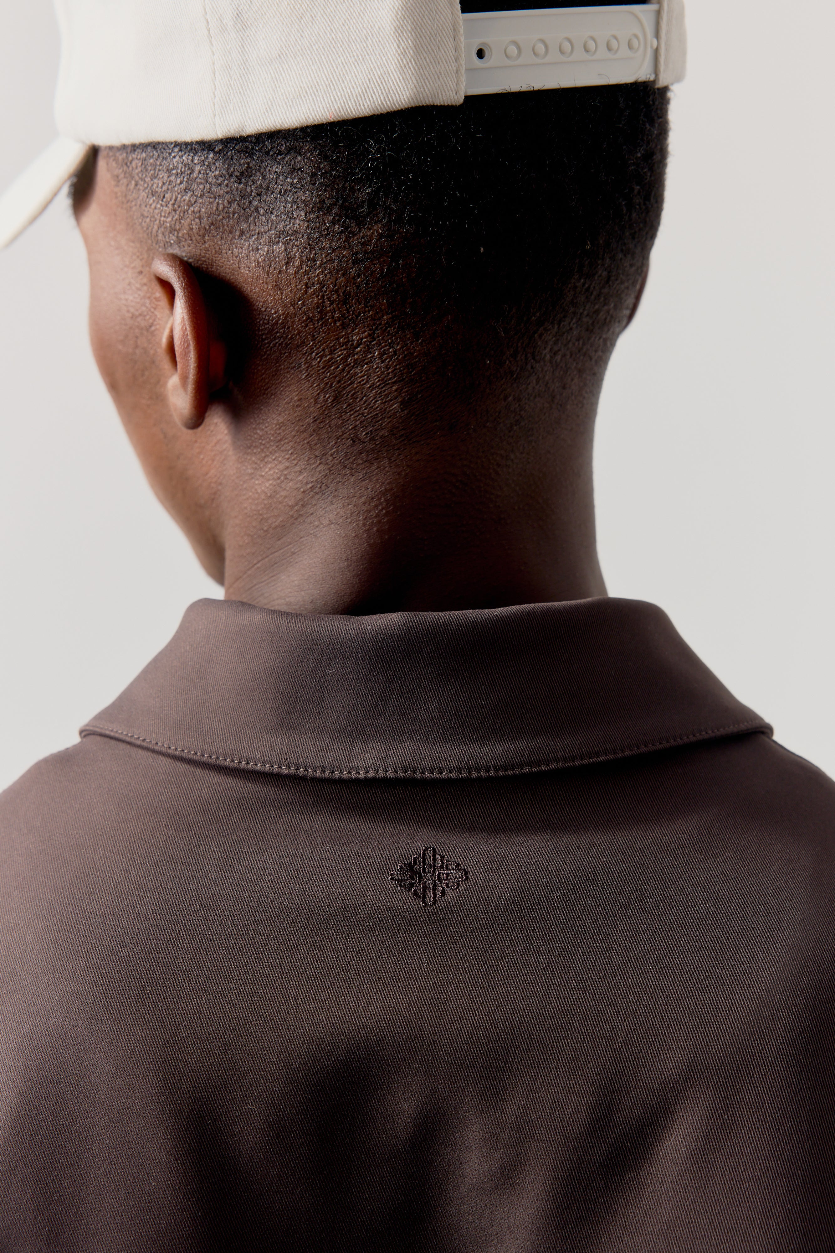 RUCHED HARRINGTON JACKET - BROWN