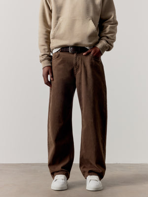 SKATER JEANS - WASHED BROWN