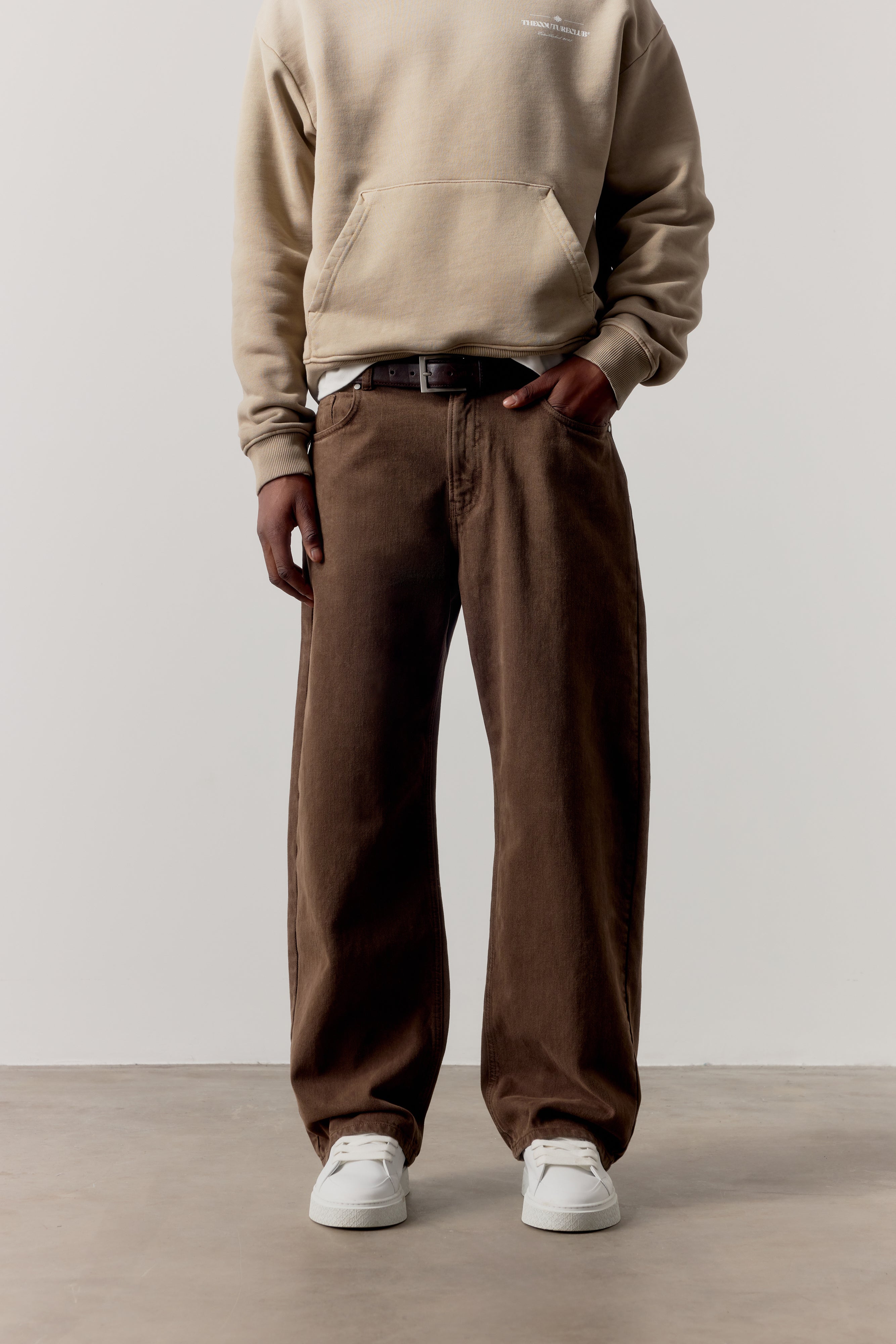 SKATER JEANS - WASHED BROWN