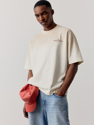 SPRAY WASH COPYRIGHT MULTI GRAPHIC T-SHIRT - OFF WHITE