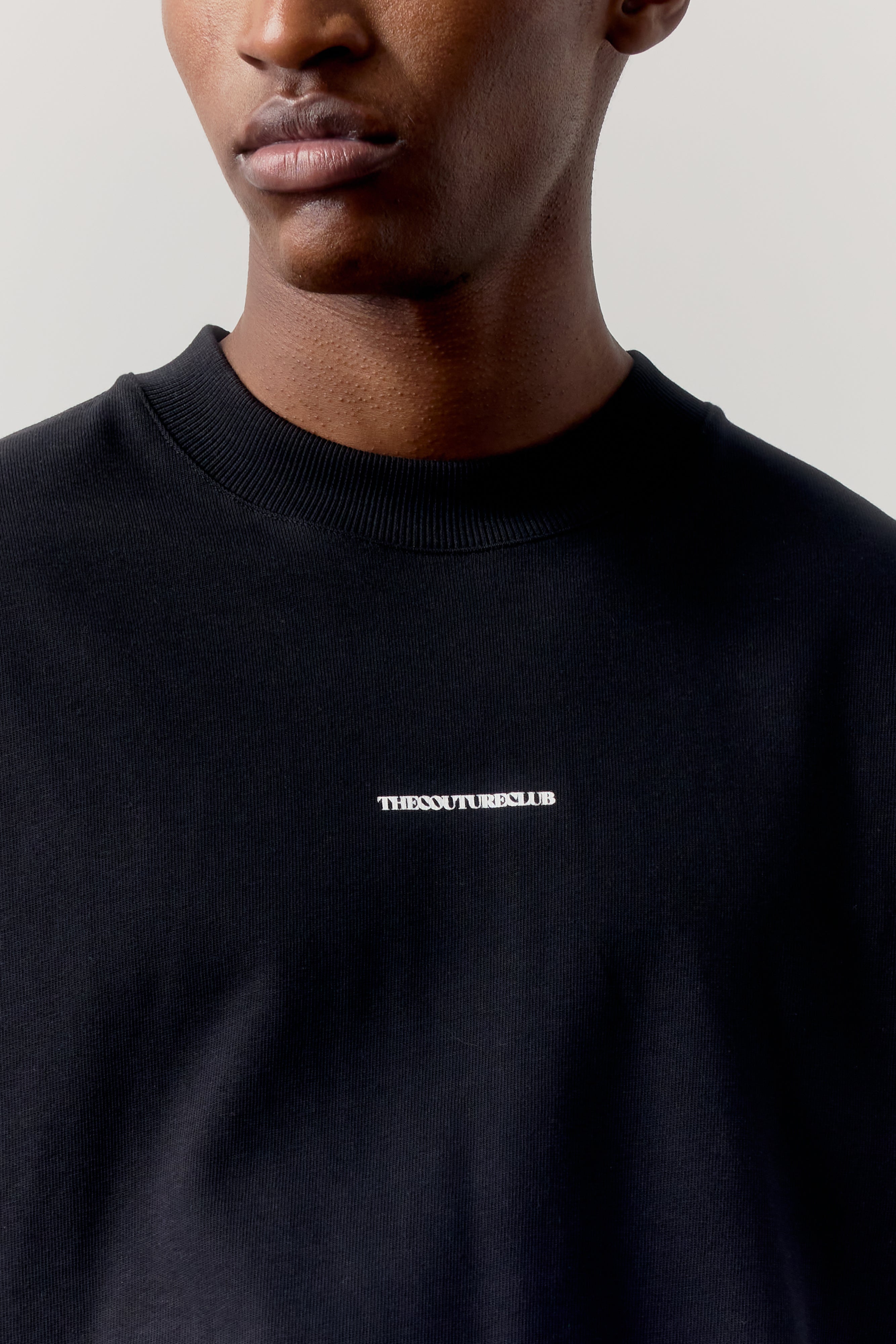 DOUBLE MICRO COPYRIGHT PRINT T-SHIRT - BLACK