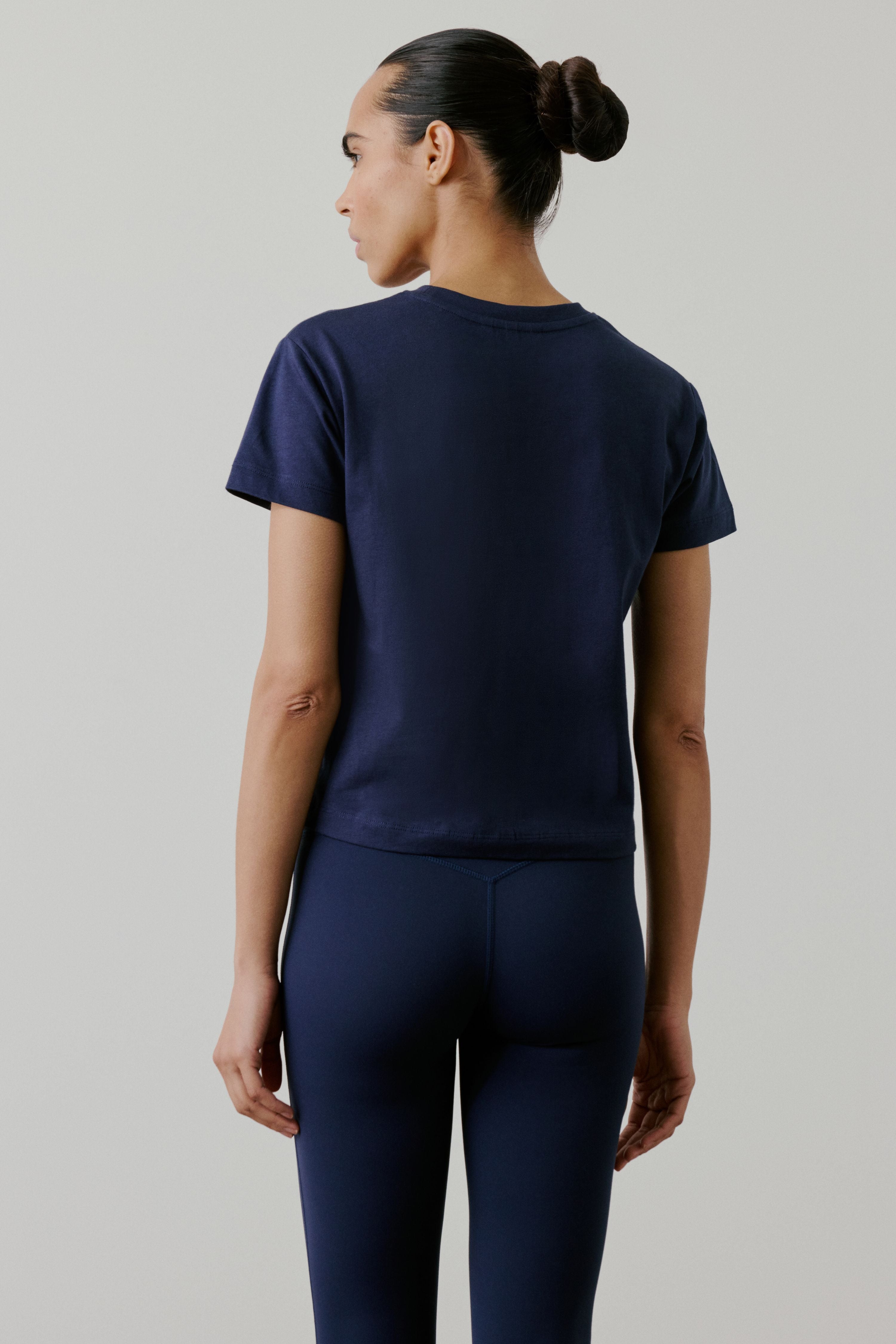 RETRO SPORT CTRE GRAPHIC BABY TEE - NAVY