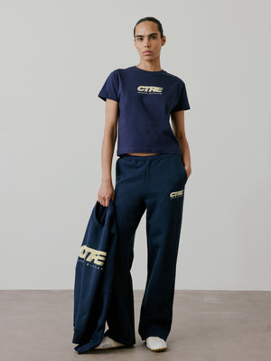 RETRO SPORT CTRE GRAPHIC JOGGERS - NAVY