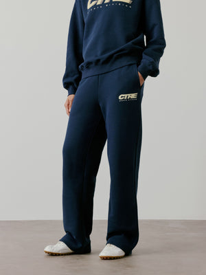 RETRO SPORT CTRE GRAPHIC JOGGERS - NAVY