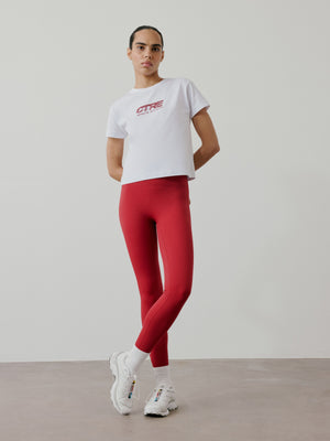 RETRO SPORT CTRE GRAPHIC BABY TEE - WHITE