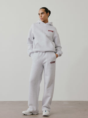 RETRO SPORT CTRE GRAPHIC HOODIE - GREY MARL