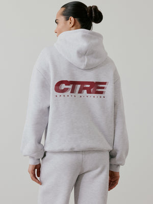 RETRO SPORT CTRE GRAPHIC HOODIE - GREY MARL