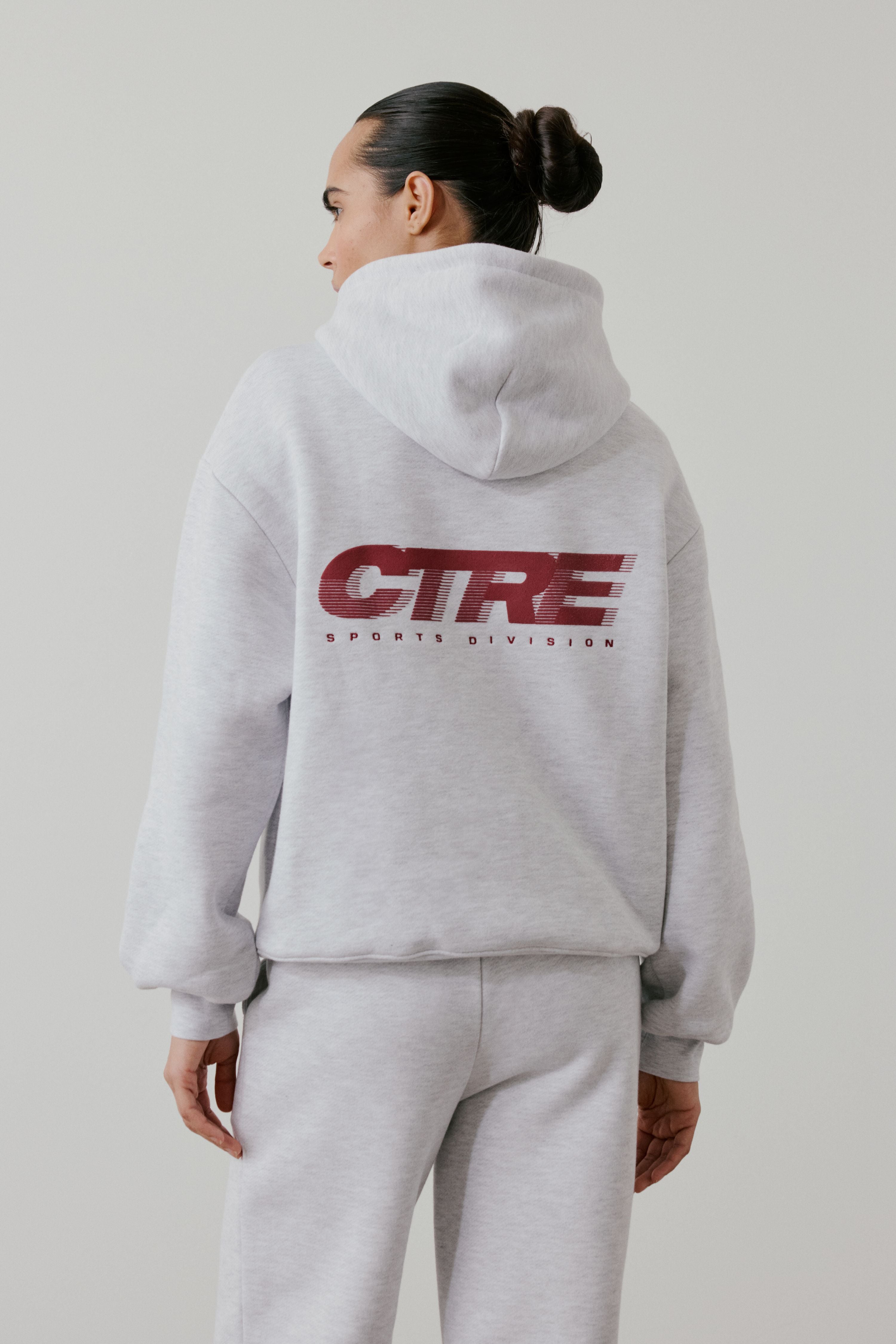 RETRO SPORT CTRE GRAPHIC HOODIE - GREY MARL