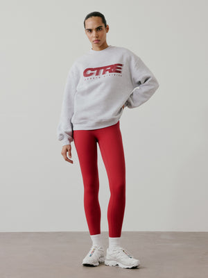 RETRO SPORT CTRE GRAPHIC CREW - GREY MARL