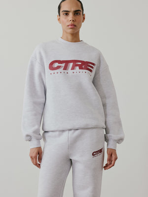 RETRO SPORT CTRE GRAPHIC CREW - GREY MARL
