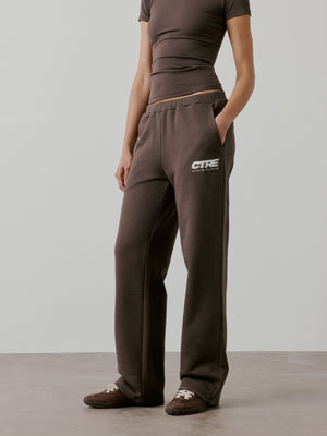 RETRO SPORT CTRE GRAPHIC JOGGERS - BROWN