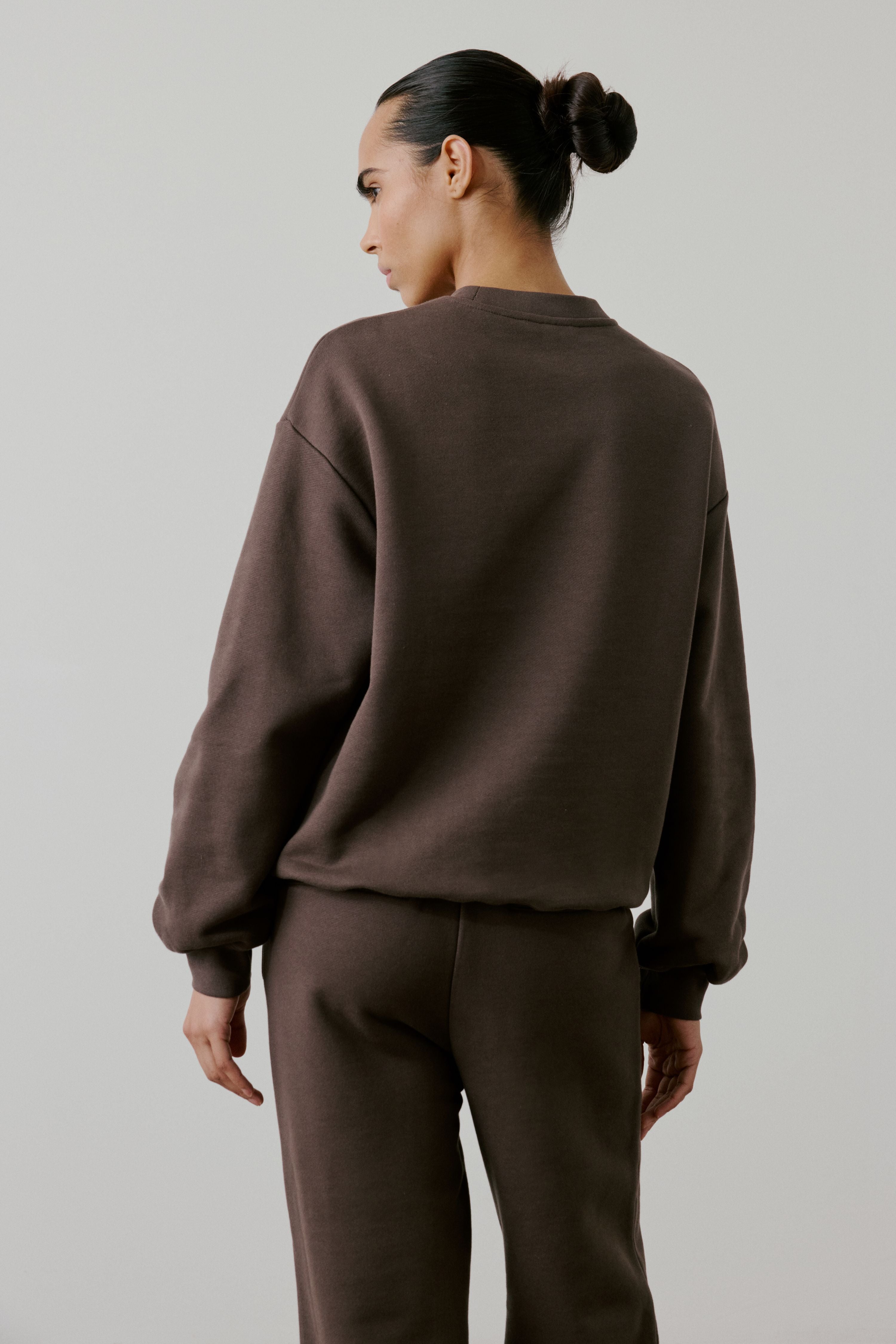 RETRO SPORT CTRE GRAPHIC CREW - BROWN