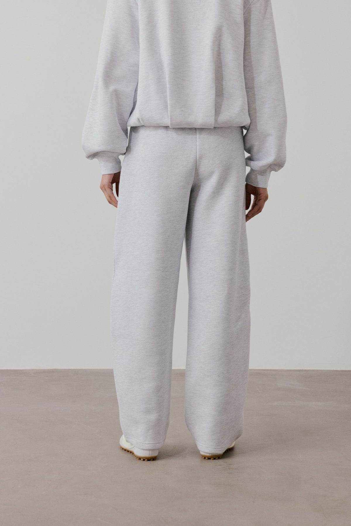 BARREL LEG JOGGER - GREY MARL