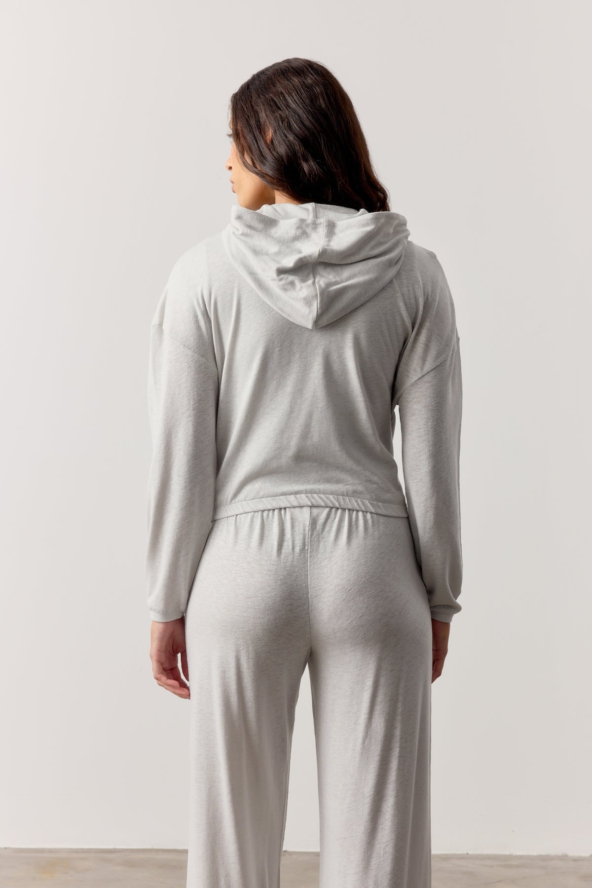 MARL SLUB HOODIE - GREY